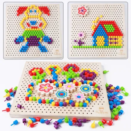 Babies can exercise their hand-eye coordination, logical thinking ability and creative imagination through the mushroom nail game. It combines education with entertainment and enables them to learn and grow while having fun. Colorful mushroom nail platter game Babies can exercise their hand-eye coordination, logical thinking ability and creative imagination through the mushroom nail game. It combines education with entertainment and enables them to learn and grow while having fun. Colorful mushroom nail platter game